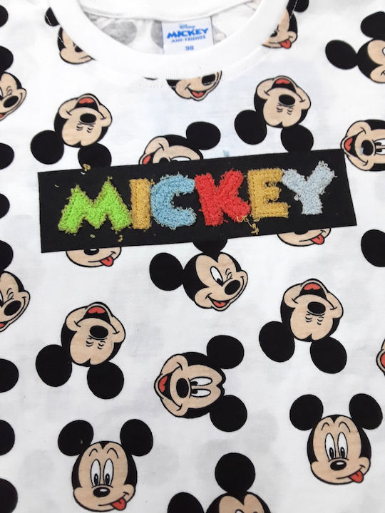 Disney Детска блуза Къс ръкав Бял Mickey