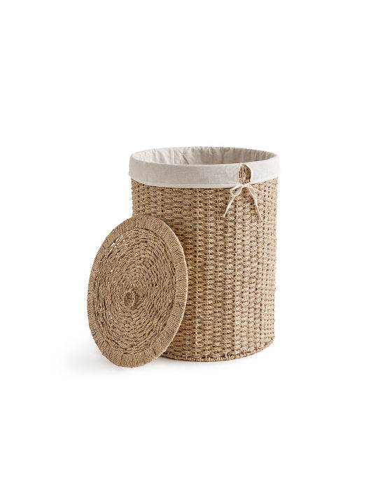 La Redoute Interieurs Wäschekorb Korbweide mit Deckel Beige