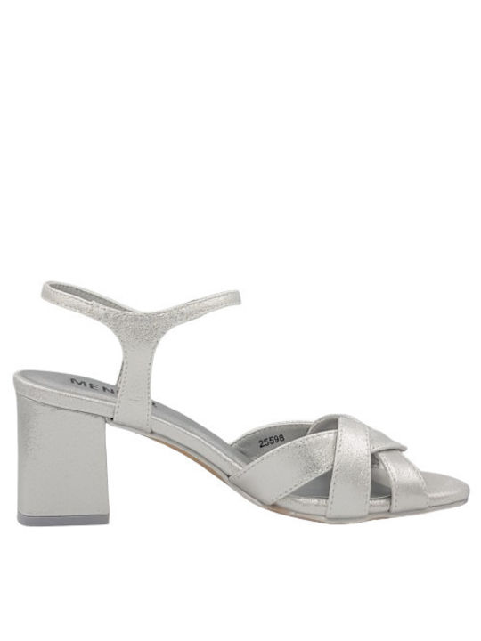 Menbur Damen Sandalen in Silber Farbe