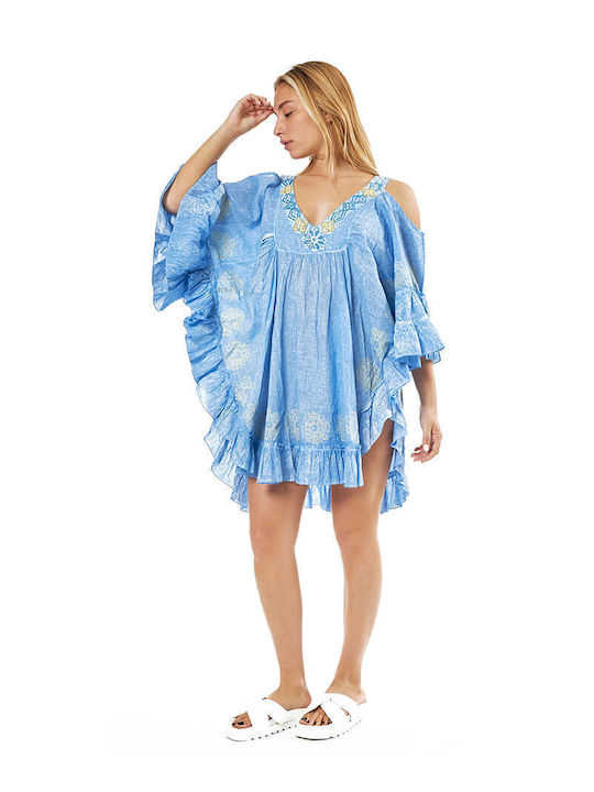 Verde Women's Caftan Beachwear Blue