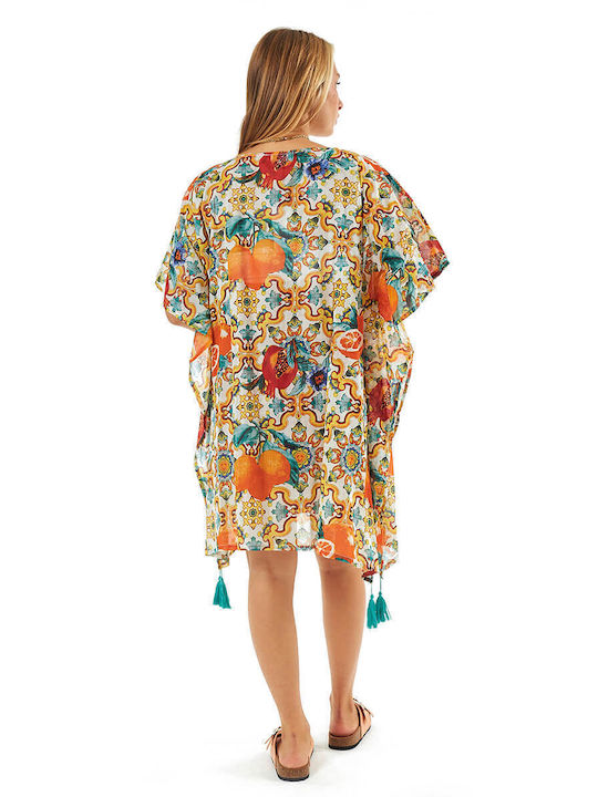 Verde Damen Kaftan Strand Orange