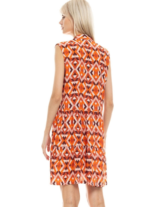 Pink Label Feminin Scurt Rochie de Plajă Portocaliu