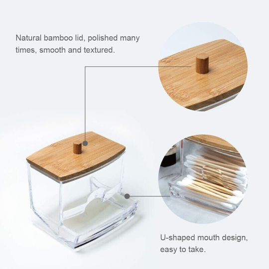 Cotton Holder Plastic Transparent