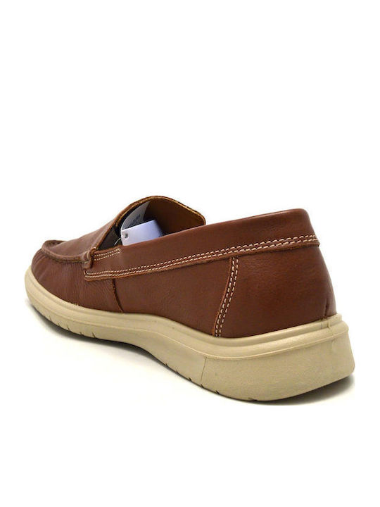 Δερμάτινα Ανδρικά Loafers σε Ταμπά Χρώμα