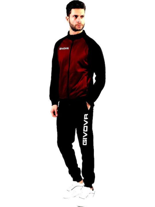 Tuta Tracksuit Glossy with Elastic Bordeaux