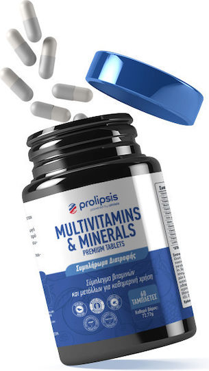 Prolipsis Multivitamins & Minerals Multivitamin für Stärkung des Immunsystems 60 Registerkarten