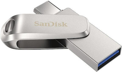 Sandisk 64GB USB 3.1 Stick mit Verbindung USB-C Gray