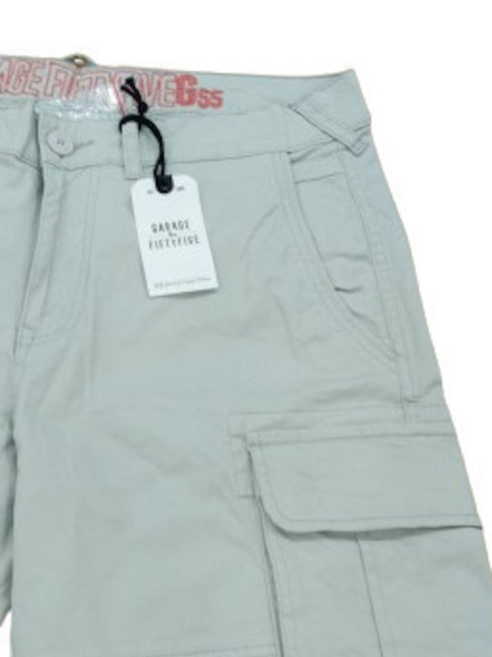 Garage Fifty5 Herrenshorts Cargo Silber