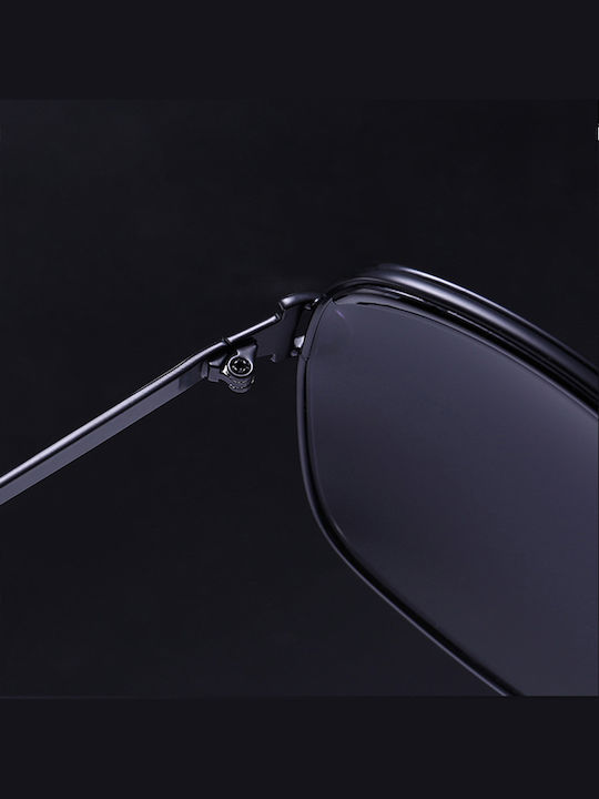 Techsuit Women's Sunglasses with Brown Metal Frame and Gray Gradient Polarized Lens
