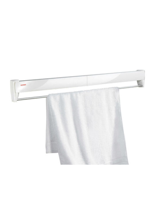 Leifheit Telegant 81 Protect Plus Metallic Folding Wall Mounted Clothes Drying Rack with Hanging Length 8.1m