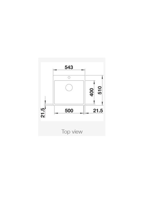 Blanco Drop-In Sink Inox W54.3xD51cm Black