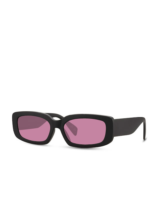 Solo-Solis Sonnenbrillen mit Schwarz Rahmen und Rosa Linse NDL6763