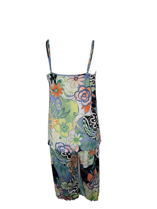 Elite Sommer Damen Pyjama-Set Grün