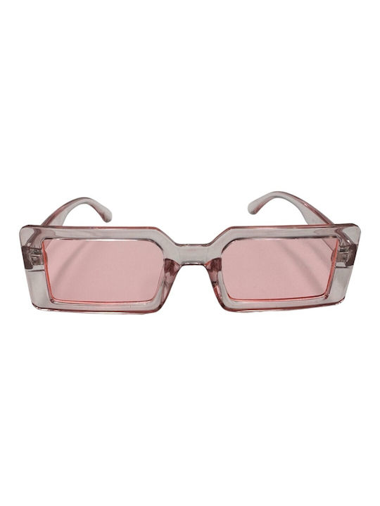 V-store Women's Sunglasses with Gray Plastic Frame and Pink Lens 5007PINK