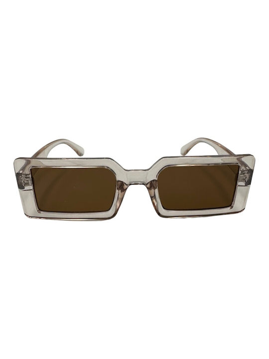 V-store Women's Sunglasses with Gray Plastic Frame and Brown Lens 5007GRAY