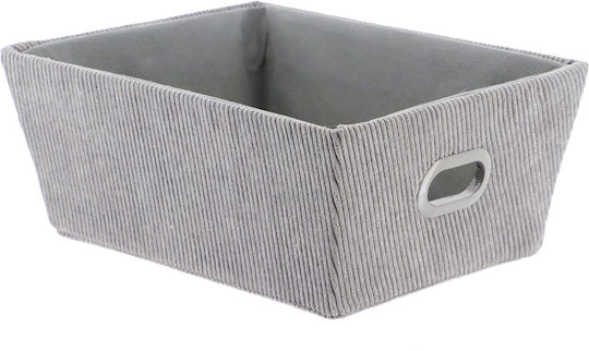Καλάθι Αποθήκευσης Υφασμάτινο Γκρι 20.5x26x10.5cm