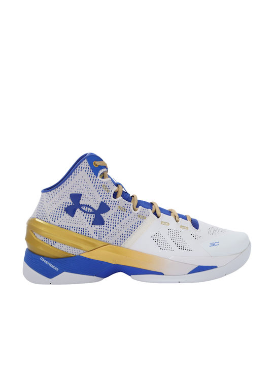 Under Armour Curry 2 NM Ψηλά Μπασκετικά Παπούτσια Λευκά