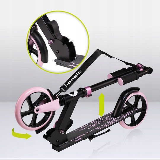 Lionelo Παιδικό Πατίνι Αναδιπλούμενο Luca Δίτροχο Black Carbon Pink