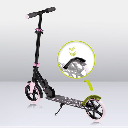 Lionelo Παιδικό Πατίνι Αναδιπλούμενο Luca Δίτροχο Black Carbon Pink