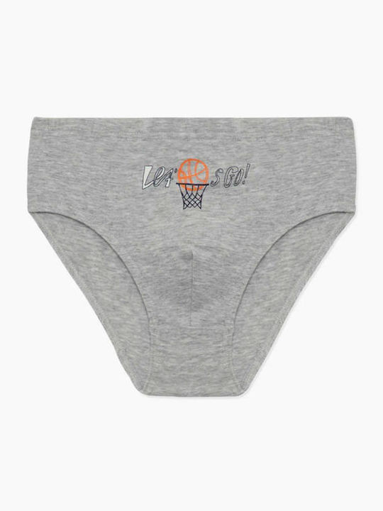Minerva Basket Παιδικό Σετ με Βρακάκια Gray 3τμχ