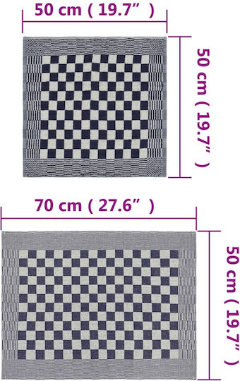 vidaXL Handtuch aus 100% Baumwolle in Blau Farbe 20Stück