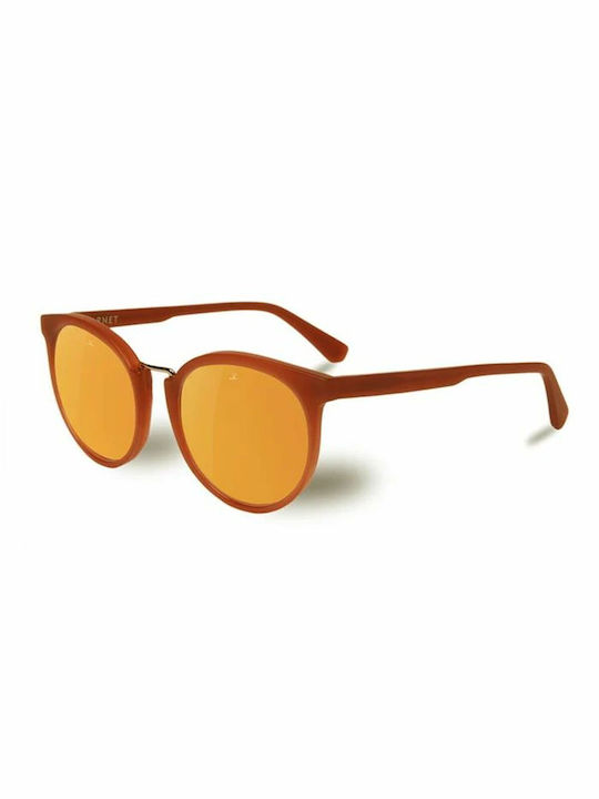 Vuarnet Women's Sunglasses with Brown Plastic Frame and Red Lens VL162600042129