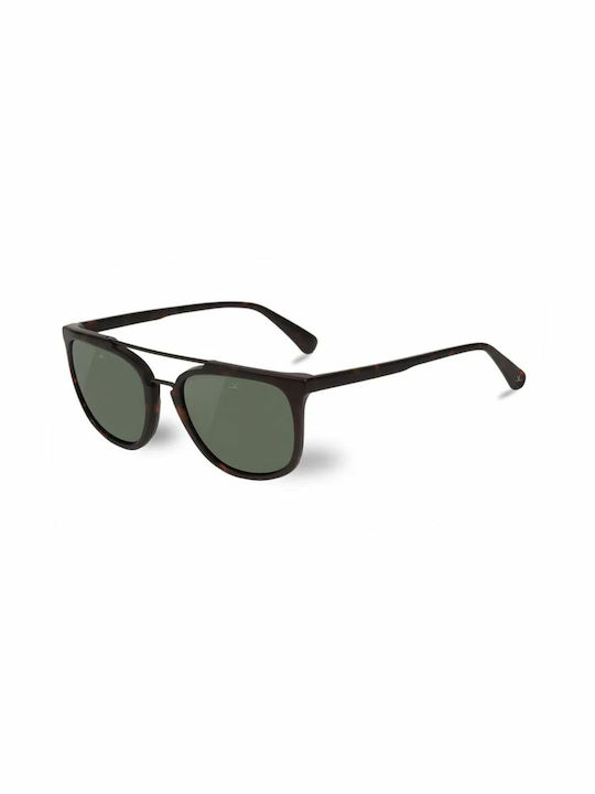 Vuarnet Men's Sunglasses with Brown Tartaruga Frame and Green Lens VL160400031622