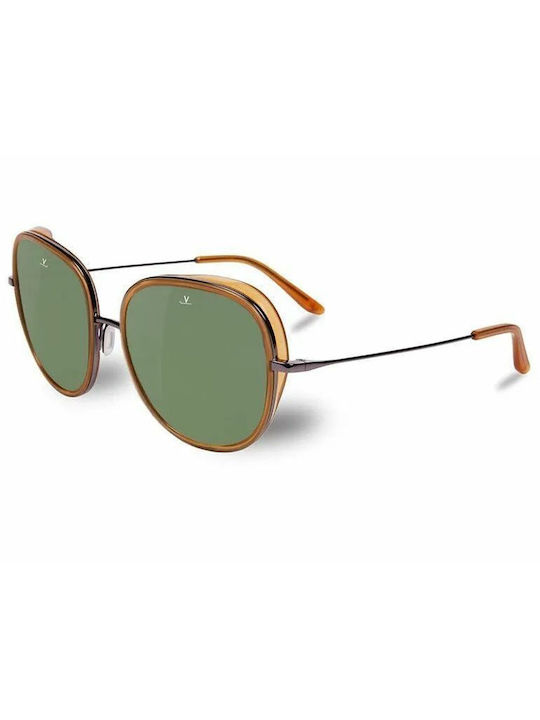 Vuarnet Women's Sunglasses with Brown Frame and Green Lens VL162900021121