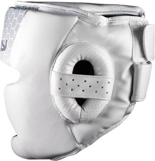 Bad Boy Adult Full Face Boxing Headgear Leather White