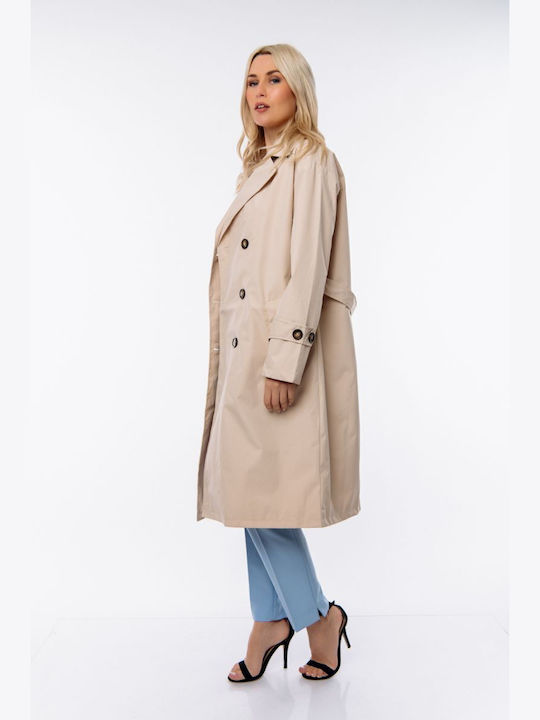 Damen beige Trenchcoat