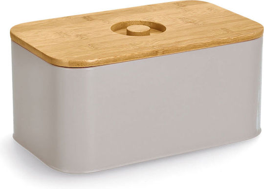 Zeller Cutie de pâine cu capac Metalic Bej 30x18x14cm