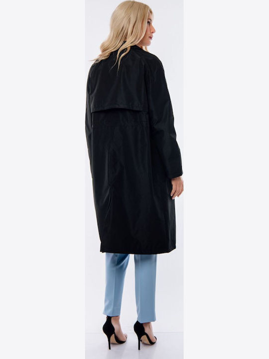 Femeie black Palton cu Nasturi