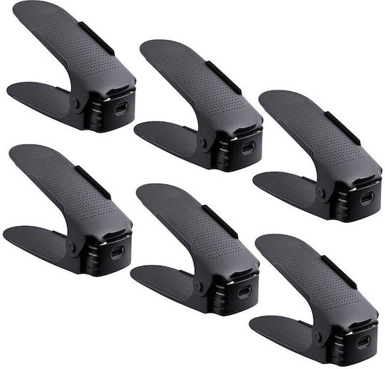 Husă Din Plastic Pentru Depozitarea Pantofilor Neagră 6x25.5x11cm 6 Bucăți