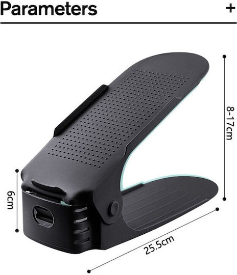 Bază Din Plastic Pentru Depozitarea Pantofilor Neagră 6x25.5x11cm