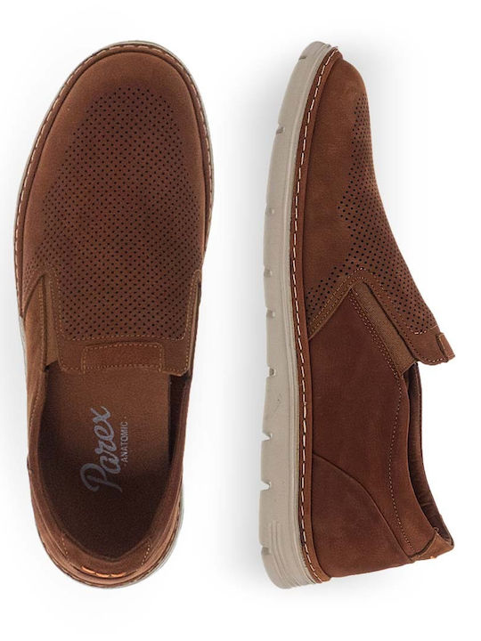 De piele Slip-on-uri pentru bărbați Tabac maro