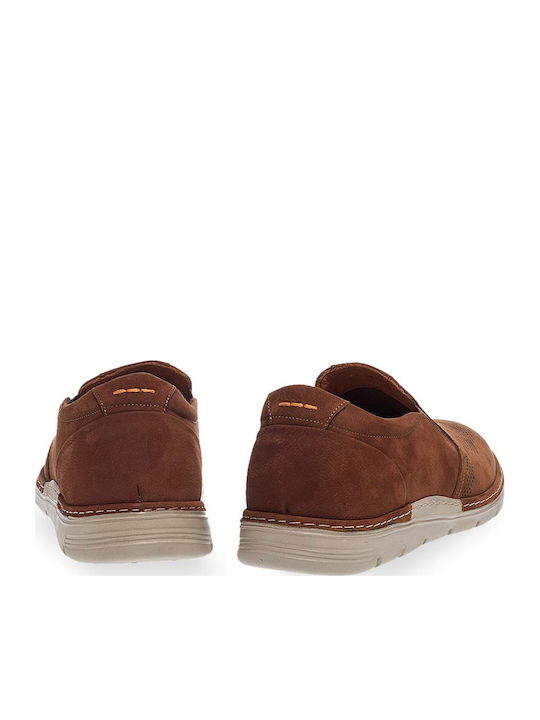 De piele Slip-on-uri pentru bărbați Tabac maro
