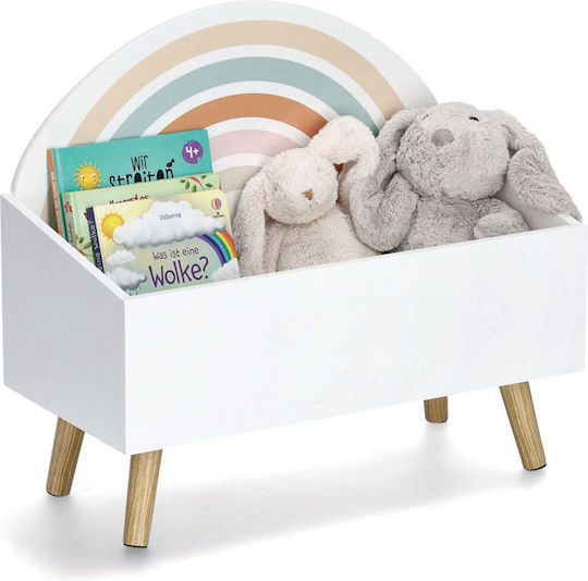 Zeller Kinder Aufbewahrungsbox aus Holz Weiß 58x28x52cm 1Stück