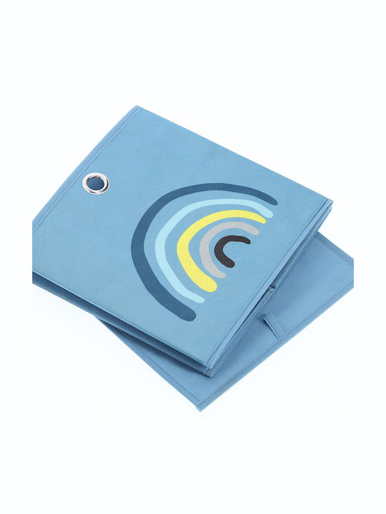 Zeller Kinder Aufbewahrungsbox Faltbar aus Stoff Blau 28x28x28cm 1Stück