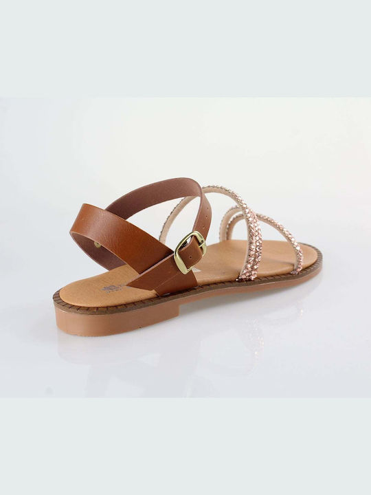 Blondie Women's Flat Sandals in Gold Color