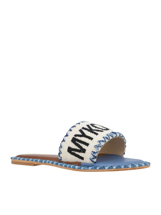 129_24 Mykonos Mykonos Sandalen De Siena Tiefblaues Leder