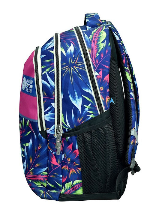 Maui & Sons School Bag Backpack Elementary, Elementary Multicolour with Water Bottle Holder 30Liters