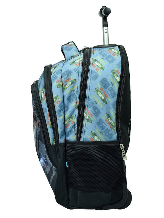 No Fear School Bag Trolley Elementary, Elementary Black with Water Bottle Holder 30Liters