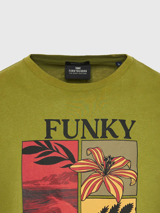 Funky Buddha Men's Short Sleeve T-shirt Green