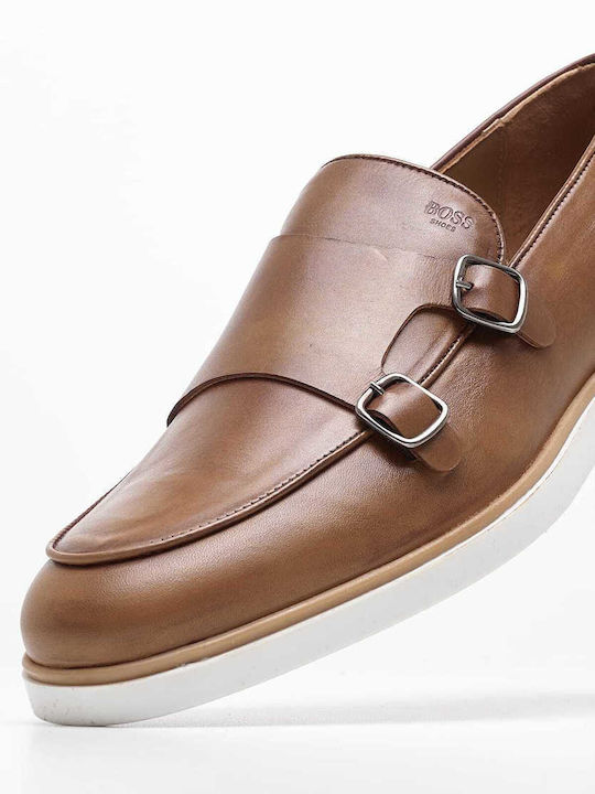 Boss Shoes Δερμάτινα Ανδρικά Loafers σε Ταμπά Χρώμα