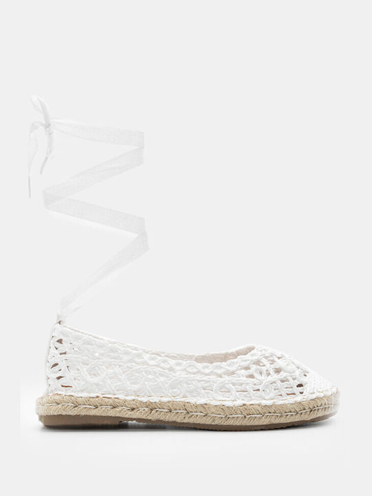 Luigi Women's Knitted Espadrilles White