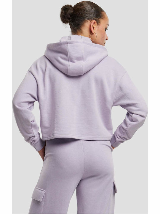 Women's Crop Top Cotton with Hood Dustylilac
