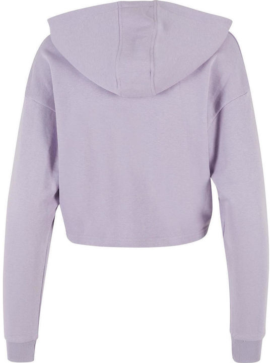 Women's Crop Top Cotton with Hood Dustylilac