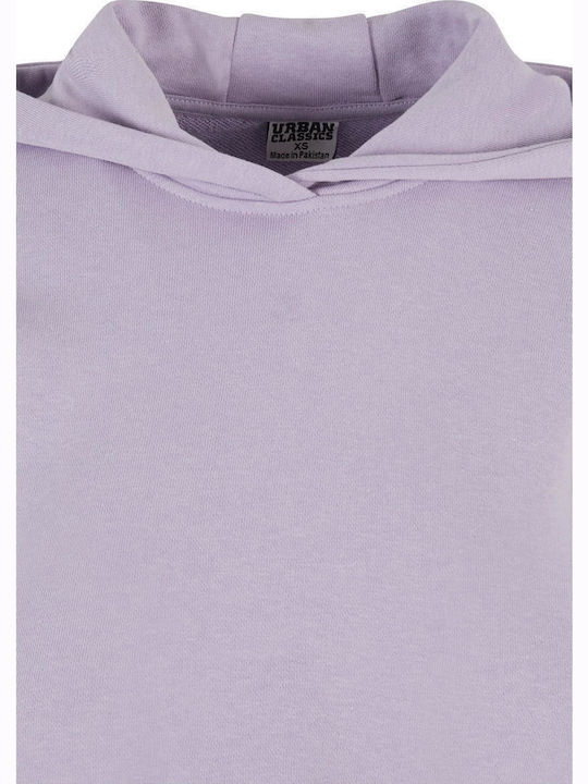 Women's Crop Top Cotton with Hood Dustylilac