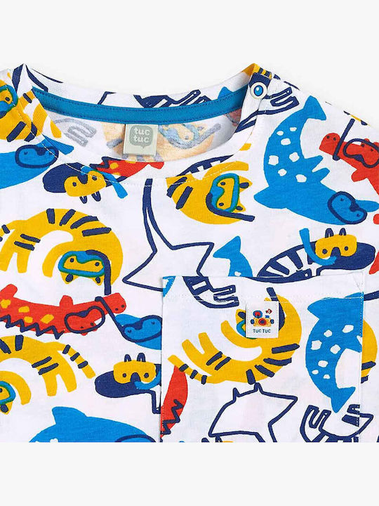 Bluza Pentru Copii Cu Mâneci Scurte Multicolor