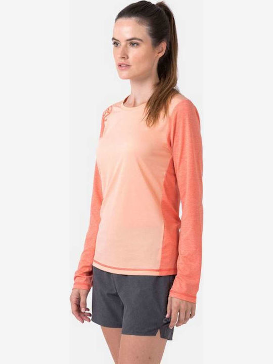 Damen Langärmeliges Top Koralle